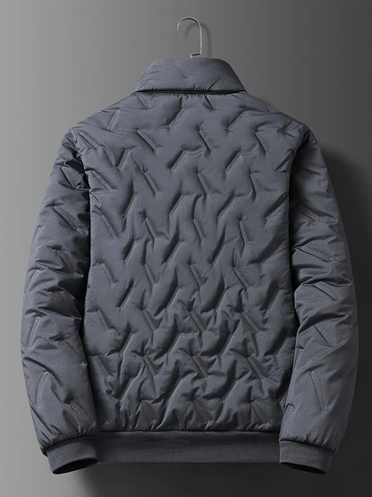 Puffer Herrenjacke mit Wollfutter und wasserdicht